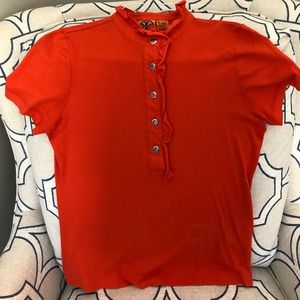 Tory Burch ruffle polo